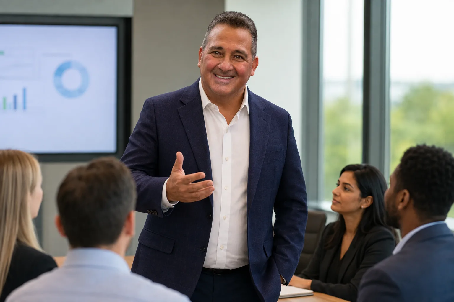 Larry Freedman leading a pharmaceutical sales workshop
